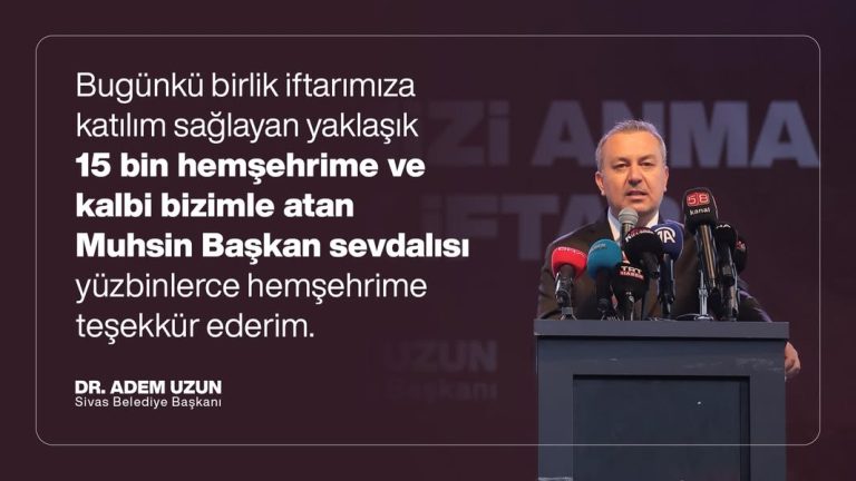 Adem Uzundan İftar Teşekkür Mesajı-RADYOBORA-sivas gazetehaber