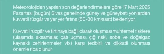 Meteorolojik Uyarı-radyobora