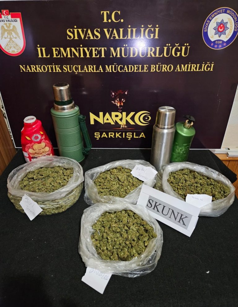 SİVAS NARKOTİK SUÇLARLA MÜCADELE ŞUBE MÜDÜRLÜĞÜNCE - sivas gazete haber-radyo bora