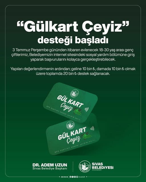 Sivas'ta Yeni evlenecek çiftlere müjde...sivas gazetet haber-radyo bora
