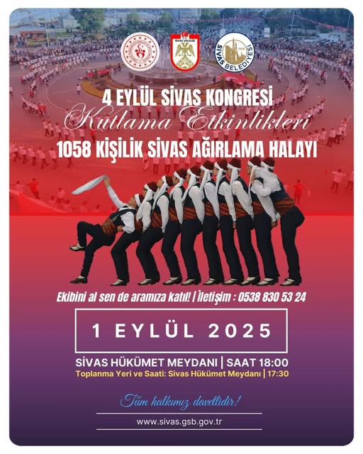4 Eylül Sivas Kongresi Kutlama Etkinlikleri Kapsamında Sivas Ağırlama Halayı -sivas gazete haber -radyobora
