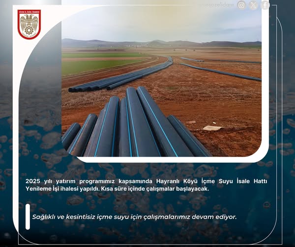 Sivas Hayranlı Köyü İçme Suyu İsale Hattı Yenileme İşi İhalesi Tamamlandı.-SİVAS GAZETE HABER-RADYO BORA