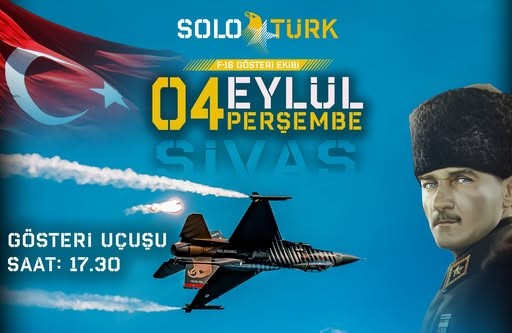 SOLOTÜRK, Sivas Kongresi’nin yıl dönümü kapsamında Sivas üzerinde gösteri uçuşu gerçekleştirecektir.-sivasgazetehaber-radyobora