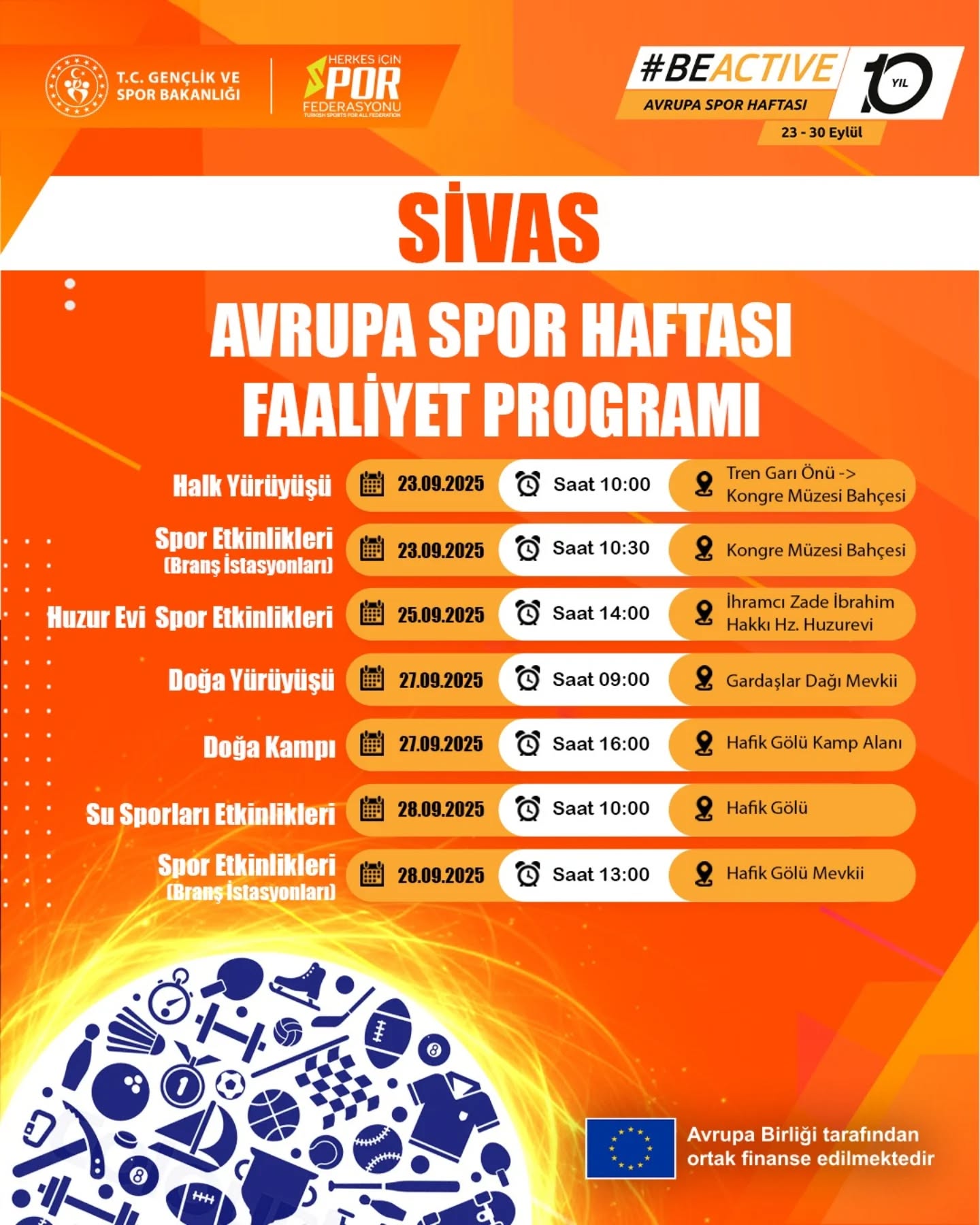 Sivas Avrupa Spor Haftası Faaliyeti sivasgazetehaber radyobora