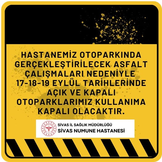 Sivas Numune Hastanesinde Otopark Çalışması sivasgazetehaber radyobora
