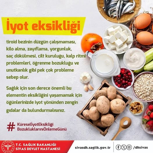 21 Ekim Küresel İyot Eksikliği Bozukluklarını Önleme Günü sivasgazetehaber radyobora