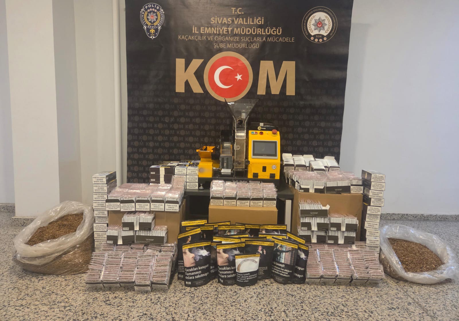 Sahte Kaçak Tütün Mamulleri Operasyonu 1 sivasgazetehaber radyobora