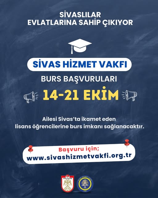 Sivas Hizmet Vakfı'ndan Lisans Öğrencilerine Burs Desteği sivasgazetehaber radyobora
