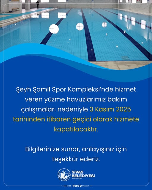 Sivas Şeyh Şamil Spor Kompleksinde Bakım Çalışması sivasgazetehaber radyobora