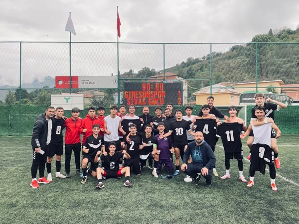 U 19 Bölgesel Gelişim Liginde Giresunspor 1 Sivas Gücü Belediye Spor 2