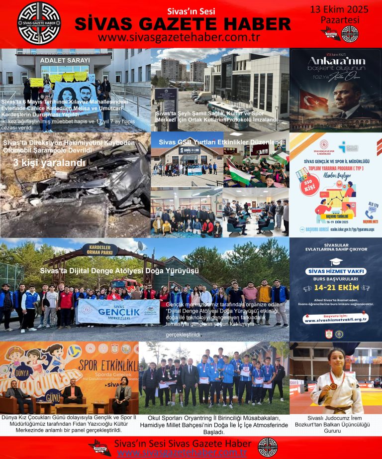 sivas gazete haber 13 ekim 2025
