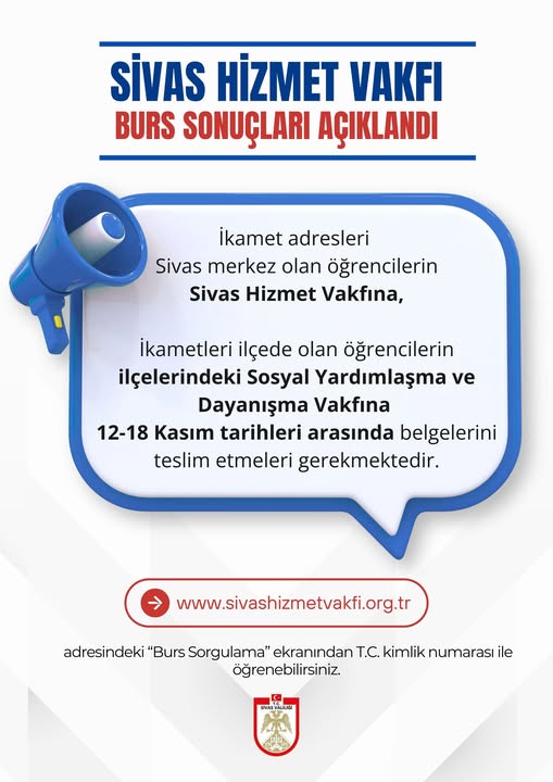 Sivas Hizmet Vakfı Burs Sonuçları Açıklandı  sivasgazetehaber radyobora