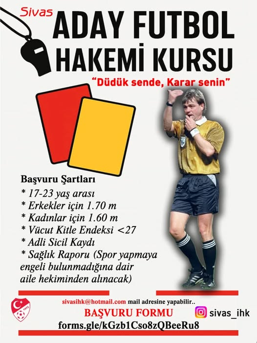 Sivas'ta Futbol Aday Hakem Kursu Başlıyor sivasgazetehaber radyobora