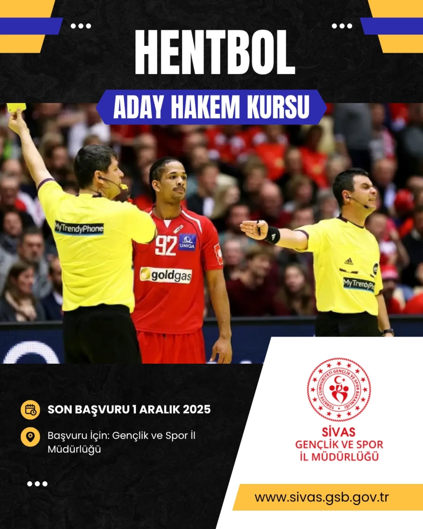 Sivas'ta Hentbol Hakem Kursu Açılıyor sivasgazetehaber radyobora