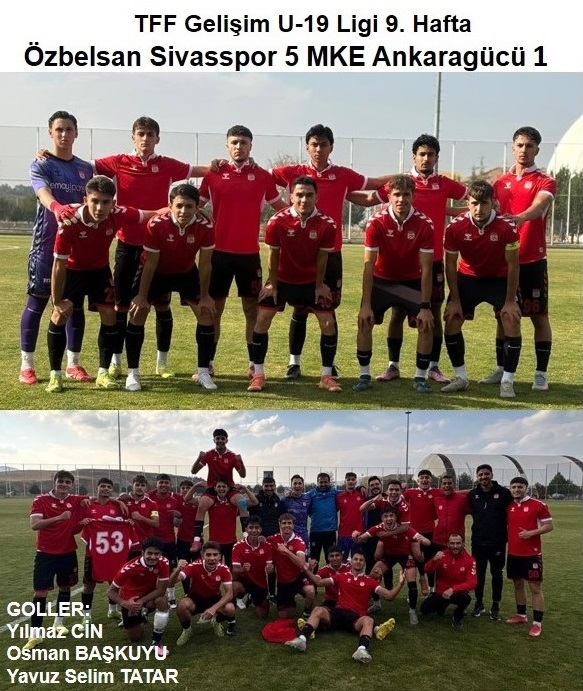 TFF Gelişim Ligi U19 Hafta 9  Özbelsan Sivasspor 5 MKE Ankaragücü 0