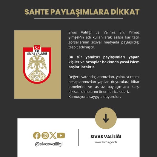 Asılsız kar tatili görsellerine dikkat sivasgazetehaber radyobora