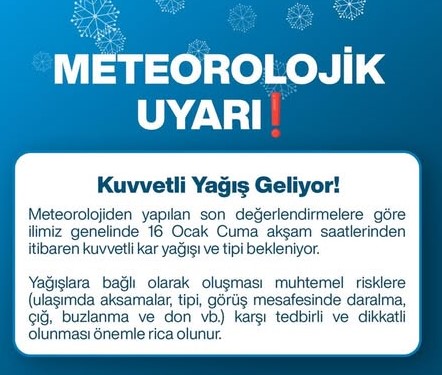Meteorolojik uyarı SİVASGAZETEHABER RADYOBORA