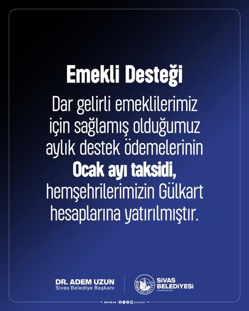 Sivas'ta Gülkart Ocak Ayı Taksitleri Hesaplara Yatırıldı sivasgazetehaber radyobora