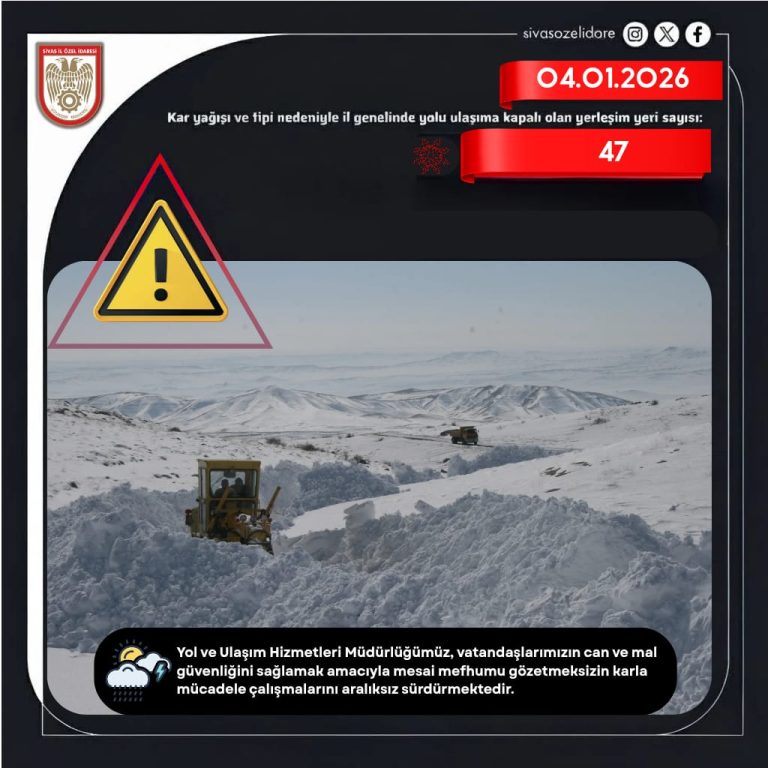 Sivas'ta Karla Mücadele Hız Kesmeden Devam Ediyor sivasgazetehaber radyobora