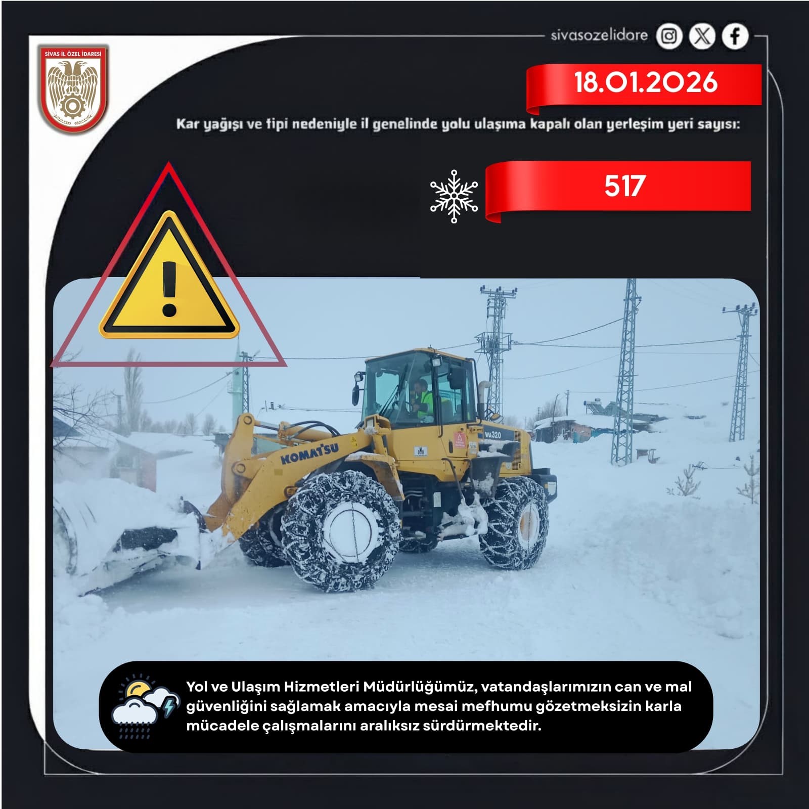 sivas'ta karla mücadele sivasgazetehaber radyobora 2