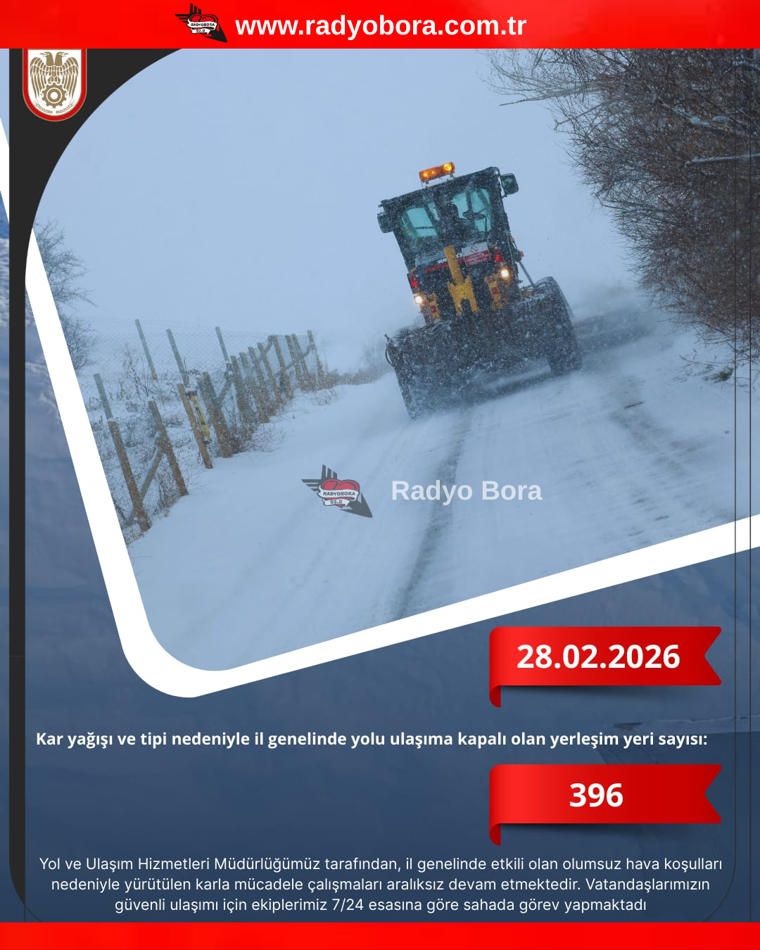 28.02.2026 Sivas'ta  Karla Mücadele radyobora