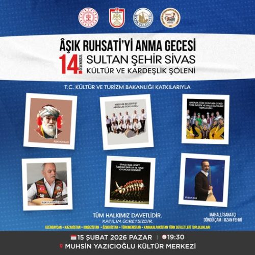 Âşık Ruhsati’yi Anma Gecesi sivasgazetehaber radyobora