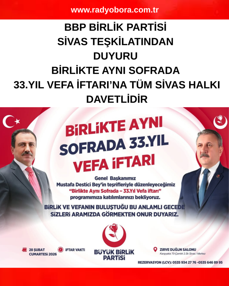BBP PARTİSİ İFTAR YEMEĞİ RADYOBORA