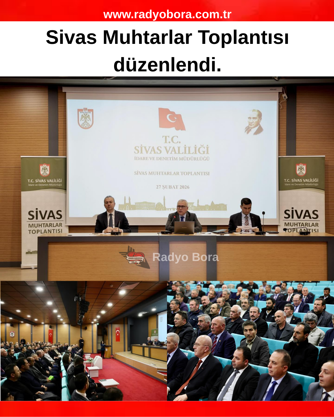Sivas Muhtarlar Toplantısı düzenlendi.radyo bora