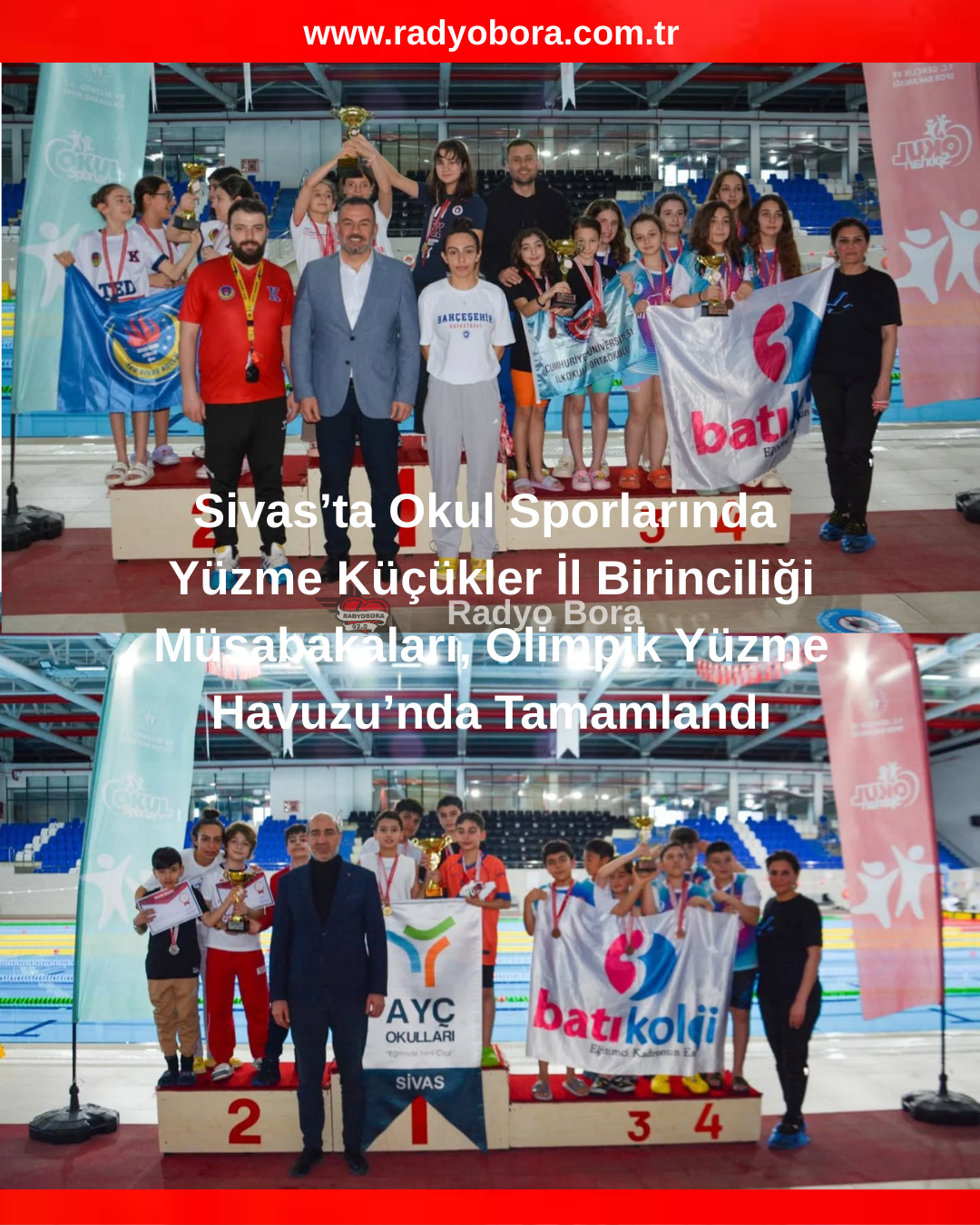 Sivas’ta Okul Sporlarında Yüzme Küçükler İl Birinciliği Müsabakaları, Olimpik Yüzme Havuzu’nda Tamamlandı RADYO BORA