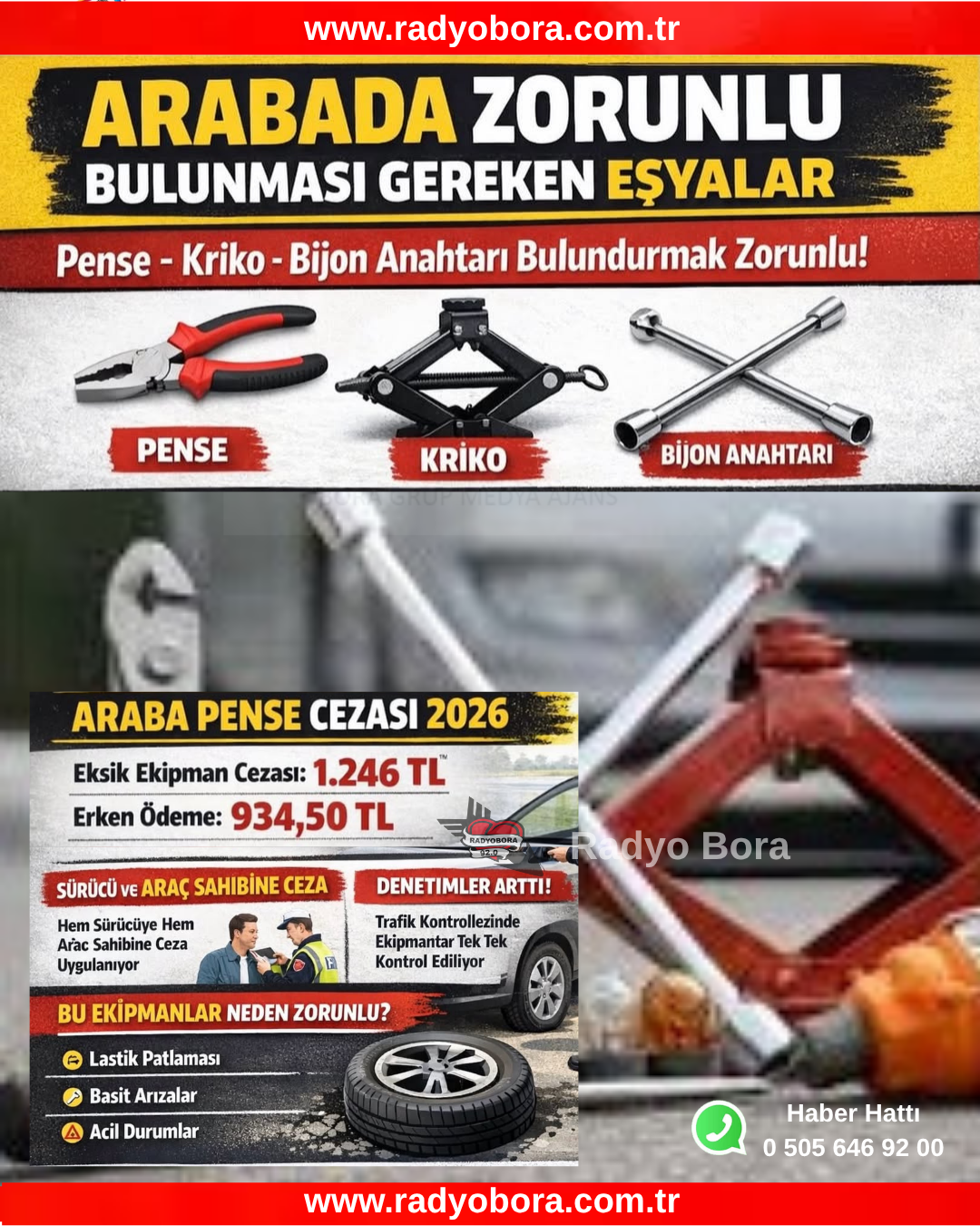 Arabada zoronlu bulundurulnası gereken araçlar radyo bora