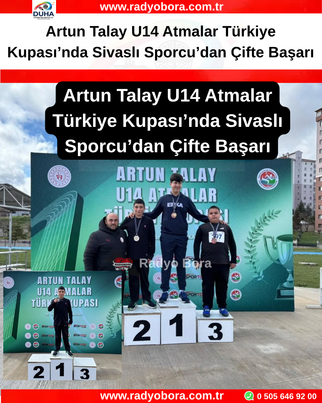 Artun Talay U14 Atmalar Türkiye Kupası’nda Sivaslı Sporcu’dan Çifte Başarı radyo bora