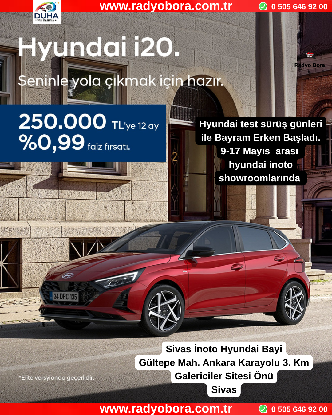 Hyundai test sürüş günleri Radyo Bora