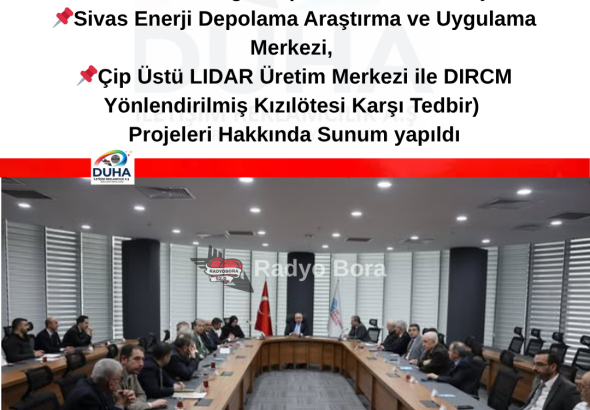 Sivas Bilim ve Teknoloji Üniversitesi TEKNOPARK TGB Toplantısında radyo bora