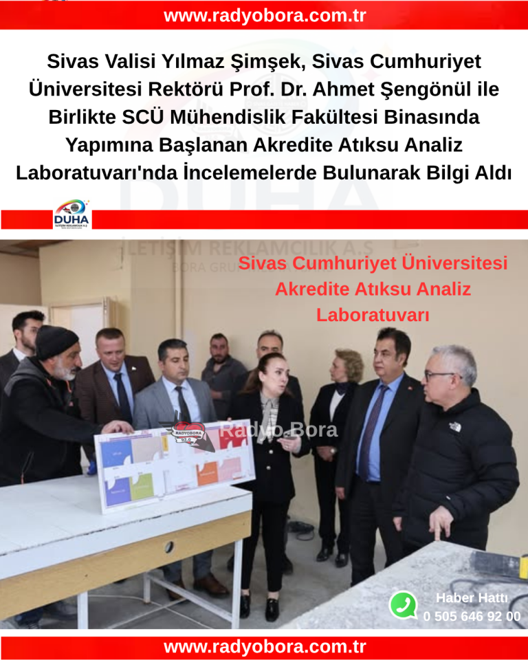 Sivas Cumhuriyet Üniversitesi  Akredite Atıksu Analiz Laboratuvarı RADYO BORA