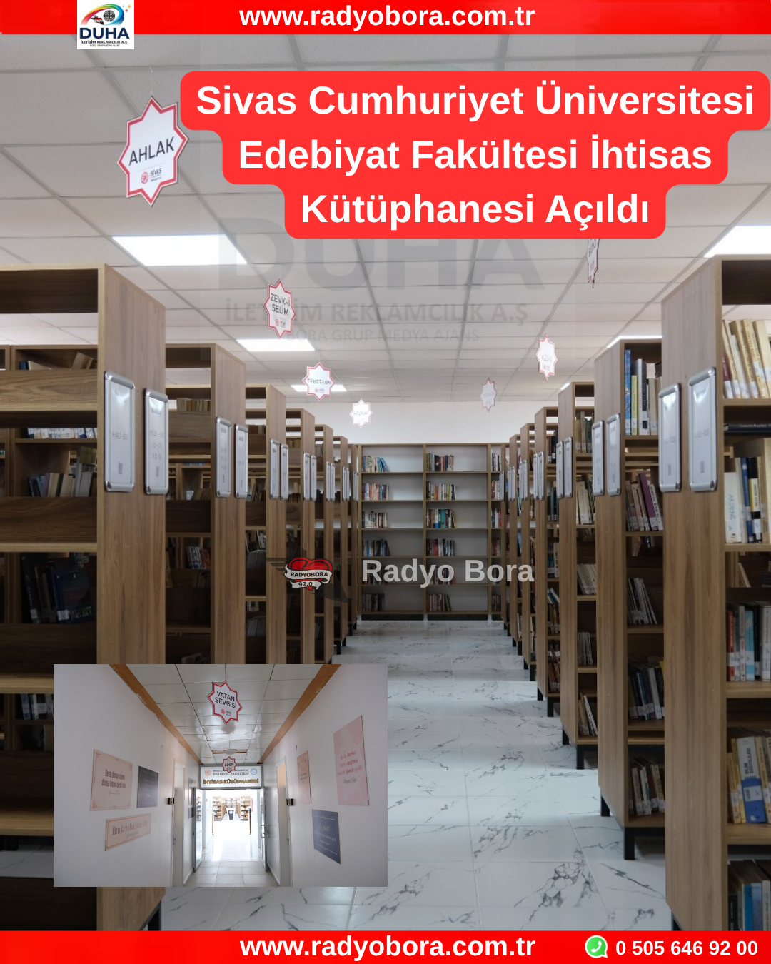 Sivas Cumhuriyet Üniversitesi Edebiyat Fakültesi İhtisas Kütüphanesi Açıldı radyo bora