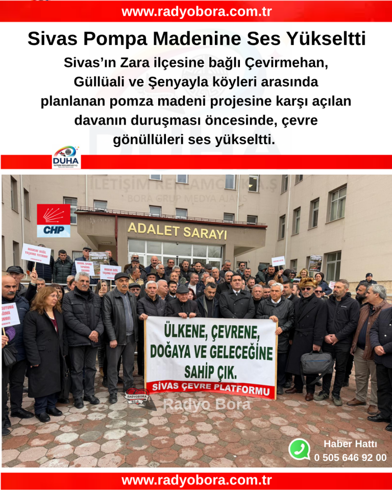 Sivas Pompa Madenine Ses Yükseltti radyo bora