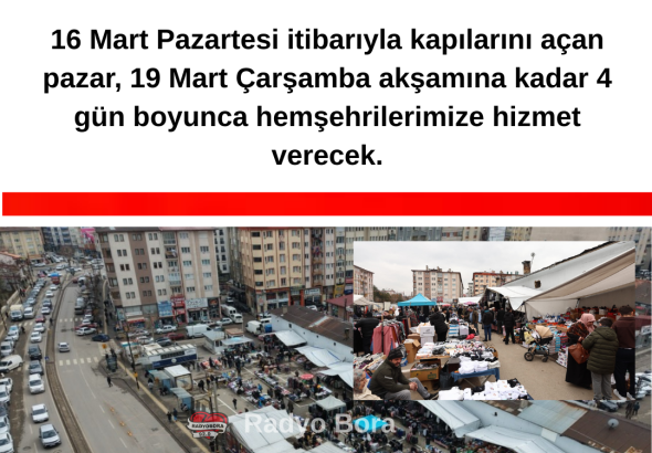 Sivas’ta Bayram Pazarı Kuruldu...radyo bora