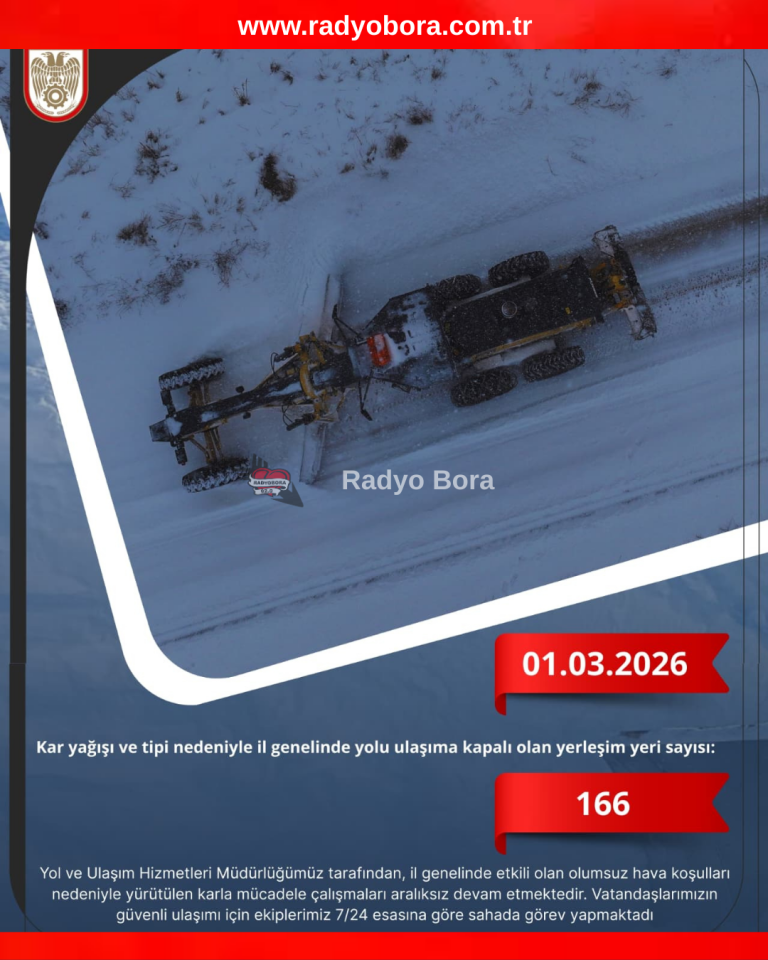 Sivas'ta Karla Mücadele 01.03.2026 radyobora