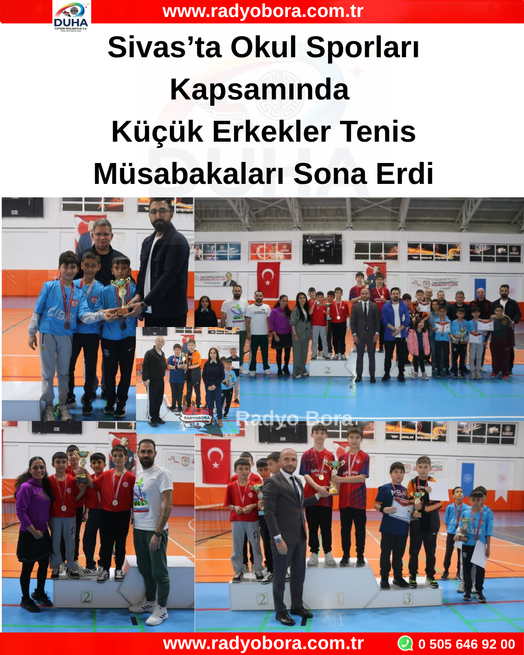 Sivas’ta Okul Sporları Kapsamında Küçük Erkekler Tenis Müsabakaları Sona Erdi radyo bora (1)