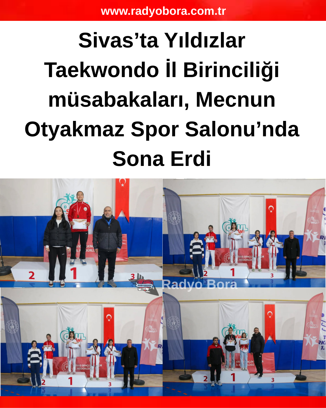 Sivas’ta Yıldızlar Taekwondo İl Birinciliği müsabakaları, Mecnun Otyakmaz Spor Salonu’nda Sona Erdi RADYO BORA