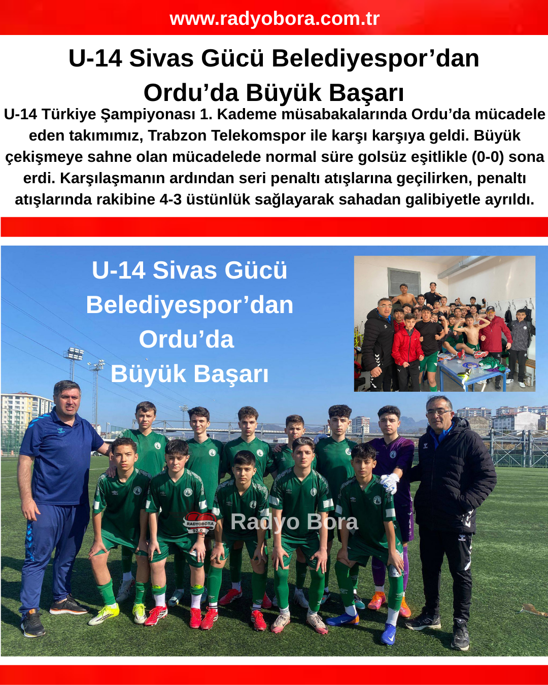 U-14 Sivas Gücü Belediyespor’dan Ordu’da Büyük Başarı radyo bora