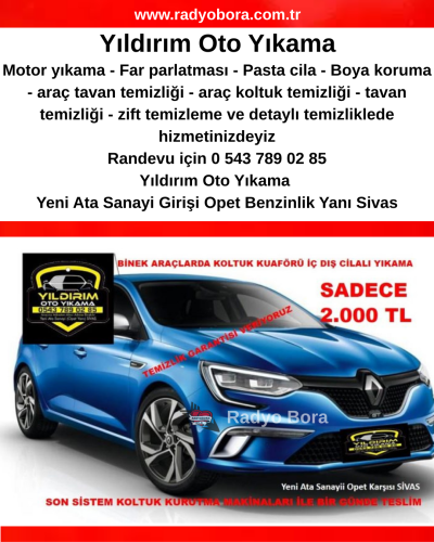 Yıldırım Oto Yıkama radyo bora