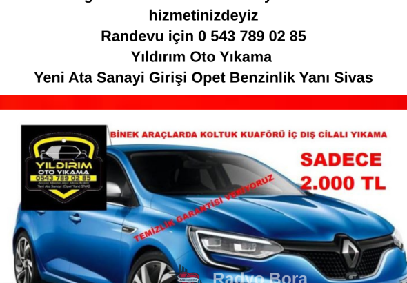 Yıldırım Oto Yıkama radyo bora