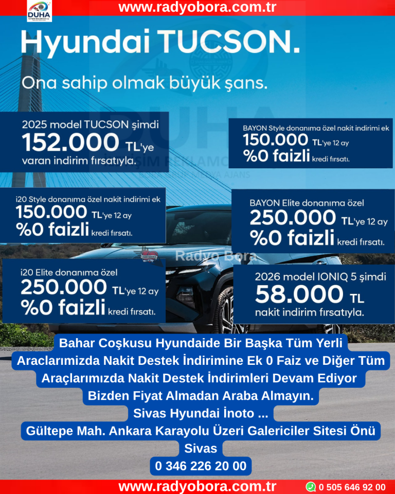 hyundai nisan 2026 radyobora