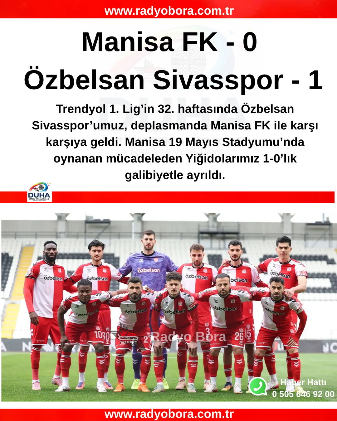 manisa fk 0-1 özbelsan sivasspor radyobora
