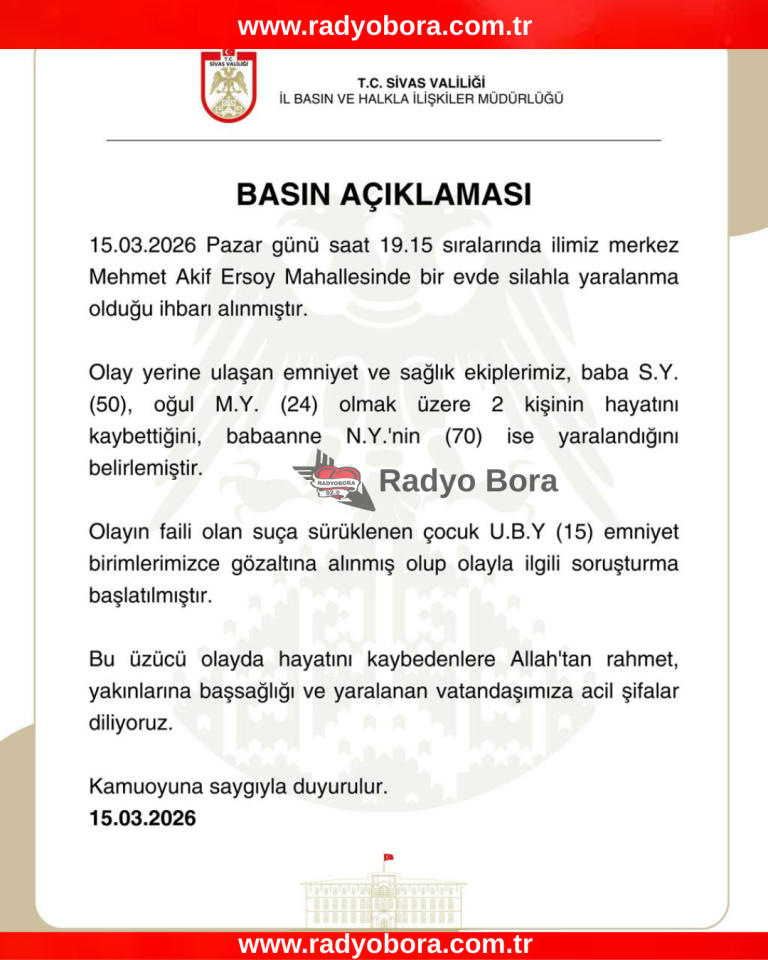 sivas'ta silahlı yaralama basın açıklaması radyobora