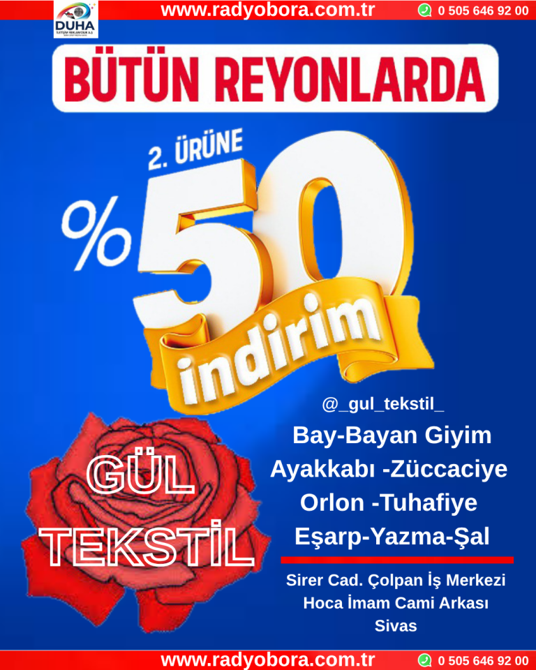 Gül Tekstik bahar Radyo Bora