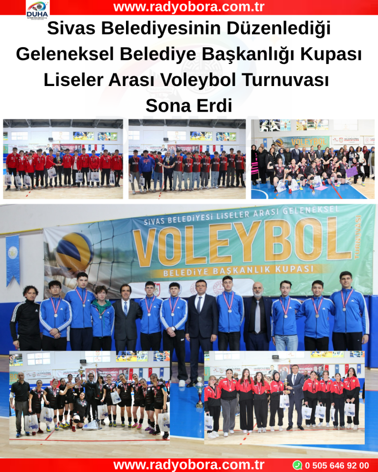 Sivas Belediyesinin Düzenlediği Geleneksel Belediye Başkanlığı Kupası Liseler Arası Voleybol Turnuvası Sona Erdi RADYOBORA