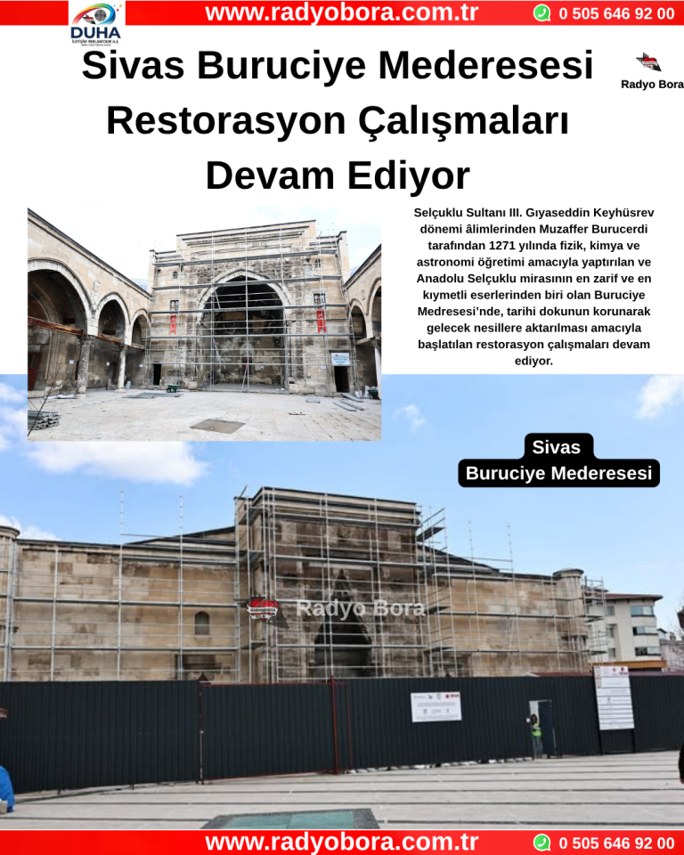 Sivas Buruciye Mederesesi Restorasyon Çalışmaları Devam Ediyor Radyo Bora