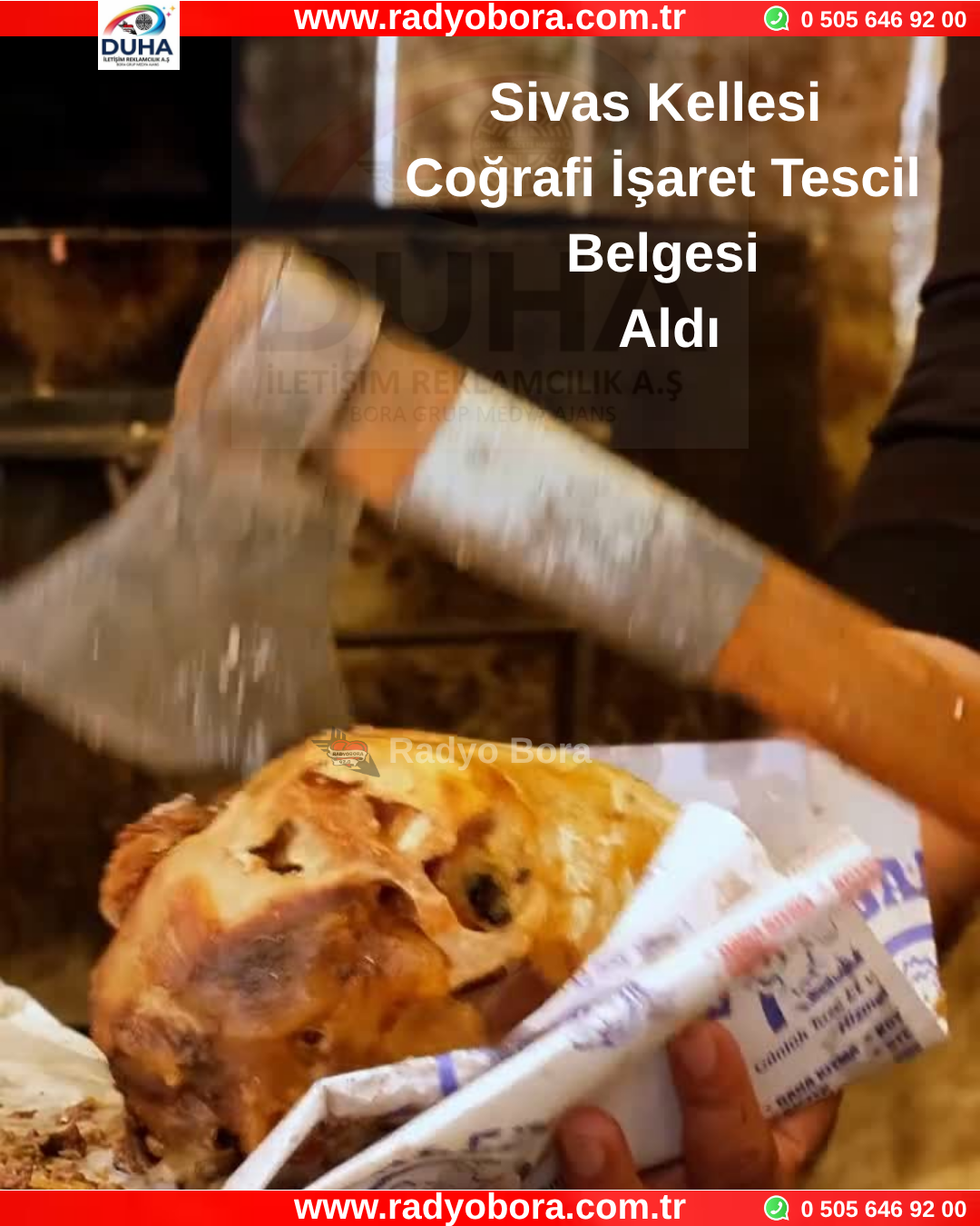 Sivas Kellesi, Coğrafi İşaret Tescil Belgesi aldı. Radyo Bora